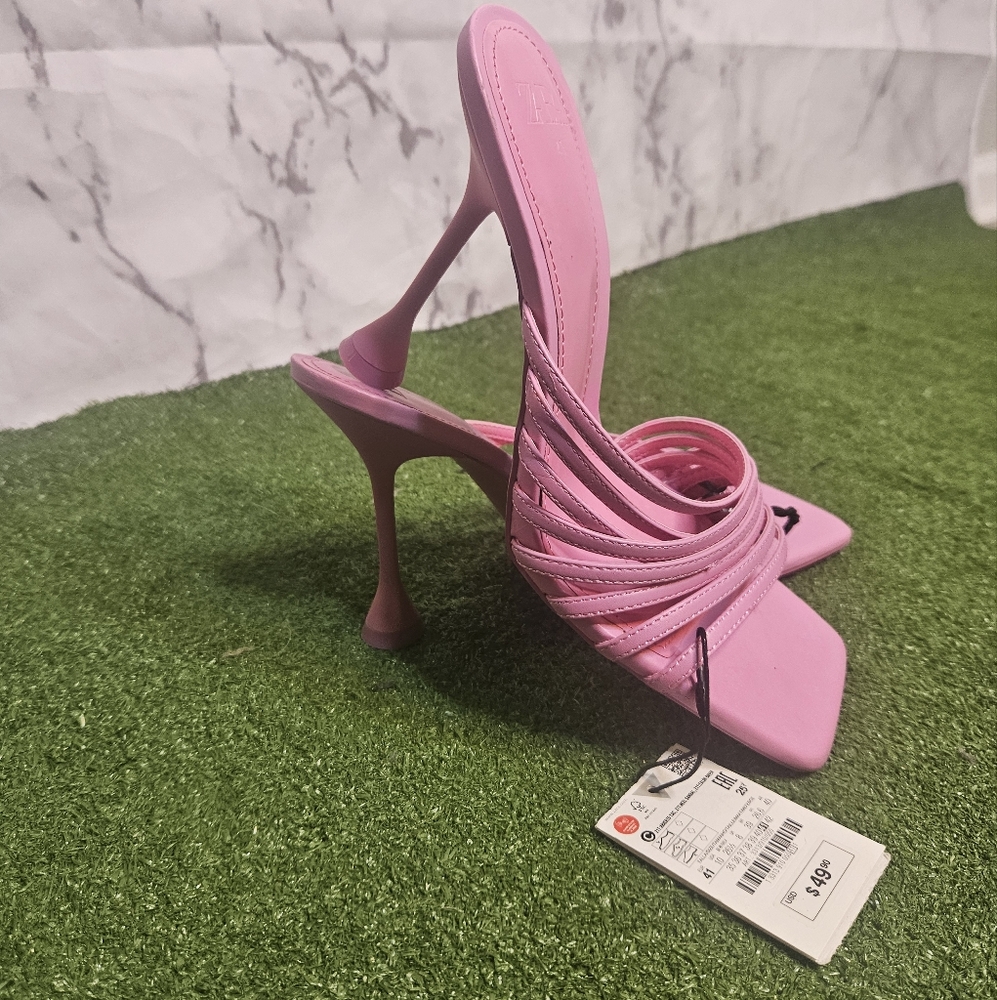 ZARA Brand New Pink Sandals Size 10